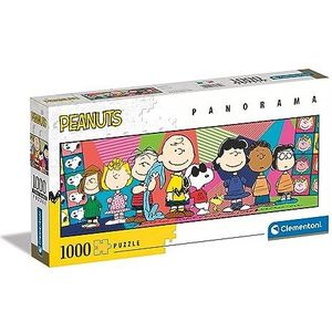 Clementoni - 39805 – Panorama puzzel Peanuts – 1000 stukjes – puzzel voor volwassenen, entertainment voor volwassenen – gemaakt in Italië