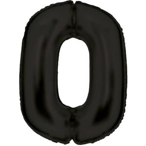 Groot cijfer 0 Silk Kroonluchter Zwart Opblaasbare Bal N34 verpakt 86 cm