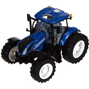 TOMY BIG FARM BRITAINS - Tractor New Holland T7.270 voor kinderen 43156, speelgoedtractor, elektrische tractor met geluids- en lichteffecten, gedetailleerde replica op schaal 1:16, geschikt voor