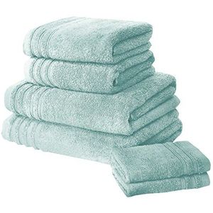 Rapport Home So Soft handdoeken, 100% gekamd katoen, 120 x 70 x 1 cm, eendenblauw, 6 stuks