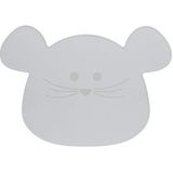 LÄSSIG Siliconen placemat/Little Chums Mouse Grijs