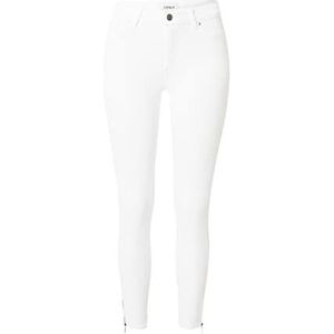 ONLY Onlblush Mid Skinny Enkel Zip Dnm Box Skinny Jeans voor dames, Wit