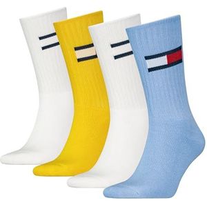 Tommy Hilfiger Set van 4 paar uniseks Flag Crew sokken
