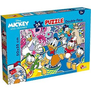Lisciani - Disney Mickey Mouse puzzel - puzzel 24 stukjes - dubbelzijdig - achterkant om te kleuren - educatief spel - vanaf 3 jaar
