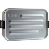 SIGG Metal Box Plus S Unch Box Alu 0,8 L, moderne bentobox met geïntegreerde siliconen plaat, lichte lunchbox met vakken