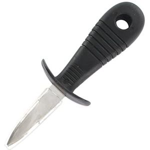 Fackelmann 43780 oestermes, oestermes, oestermes, kunststof, roestvrij staal, zwart, rood, 15,5 x 5,3 x 3,9 cm