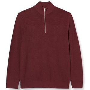 TOM TAILOR 1038315 heren sweater, 32620-Tawny Port Red Melange