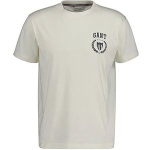 GANT Crest Ss T-shirt heren, Crème