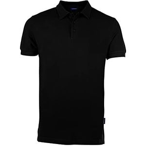 HRM Luxe herenpoloshirt, hoogwaardig poloshirt van 100% katoen, basic polo tot 60 graden, kleurecht, wasbaar, hoogwaardige en duurzame herenkleding, zwart (zwart 01), 3XL, Zwart (Black 01)