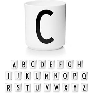 Design Letters A-Z C Gepersonaliseerde mok van wit fijn porselein - gepersonaliseerde decoratieve mok voor elke gelegenheid, fijne porseleinen koffiemok als cadeau voor je dierbaren