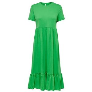 Only Onlmay S/S Peplum Calf Dress Box Jrs jurk, Kelly Green, M dames, groen (Kelly Green), M, Groen (Kelly Green)