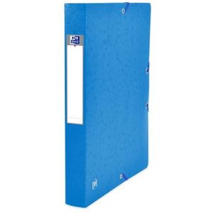 Oxford Opbergdozen, A4, karton, met 4 cm rug, blauw, 9 stuks