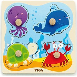 Viga Toys - 50132 - Puzzelknop - Onderwaterwereld