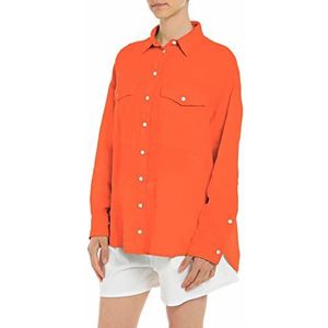 Replay blouse dames, 449, fel oranje