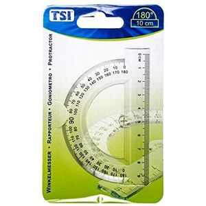 TSI Hoekmes 180° met liniaal 10cm 46208