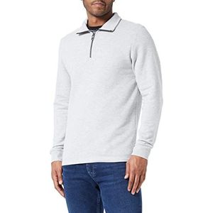TOM TAILOR Troyer heren sweatshirt, 30193, Regular Grey, L, 30193, normaal grijs