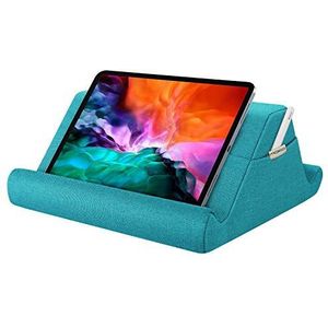 MoKo Tabletkussenhouder, kussen voor iPad Multi-Angle Soft Tablet Stand Up tot 12,9 inch, geschikt voor iPad Air 5 10.9, iPad 10.2 2020, Air 4 10.9, Air 3, iPad Pro 11/12.9, Galaxy Tab S6/S7 - zeeblauw