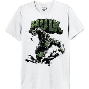 Marvel Mehulkcts080 T-shirt voor heren (1 stuk), Wit