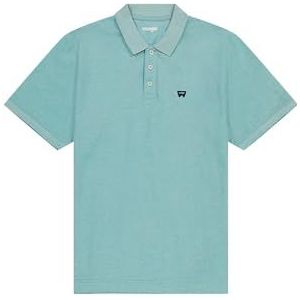 Wrangler Geraffineerd poloshirt voor heren, Blauwgroen