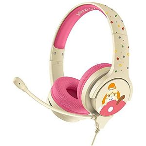 OTL Technologies Animal Crossing AC0848 Interactieve hoofdtelefoon voor kinderen met microfoon met stang, 3 jaar, crème/roze