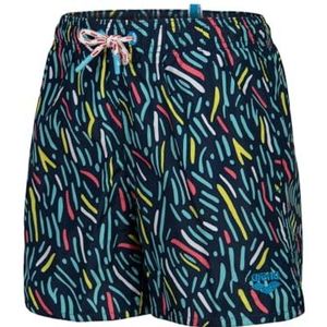 Arena Arena Water Prints Ao Strandboxershort voor jongens (1 stuk), marineblauw/meerkleurig