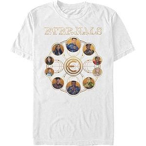 Marvel The Eternals unisex T-shirt met korte mouwen, goud, wit, XL, Weiss