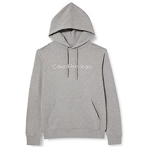 Calvin Klein Jeans Sweat à capuche Core Institutional Logo pour homme, Mid Grey Heather, S