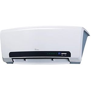 ARDES - AR4W08P PARETO X keramische wandventilatorconvector waterdicht, programmeerbare 12 uur badkamertimer, zilveren zijde smart keramisch paneel + Magic digitaal led-display