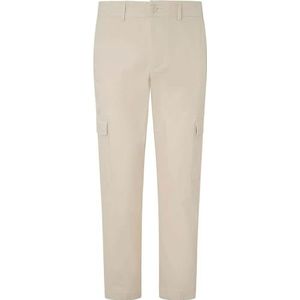 Pepe Jeans Slim Cargo Poplin herenbroek, Beige, ivoor, wit