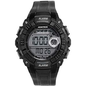 Armitron Sport Digitaal chronograaf herenhorloge met harsband, 40/8209BLK, zwart., Digitaal chronograaf