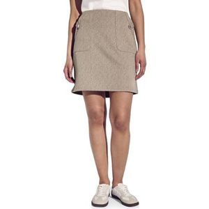 Halflange rok, lichtbeige gemêleerd, 36 W, Lichtbeige gemêleerd.