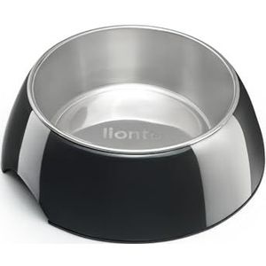 Lionto Verhoogde Hondenbak Voederbak Voor Honden Voederbar Van Bamboe Huisdieren 2 Roestvrijstalen Bakken Antislip S 40x20x10 Cm 652521803