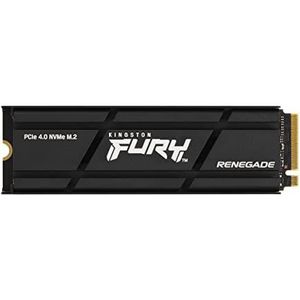 Kingston FURY Renegade 500G PCIe 4.0 NVMe SSD W/warmteafvoerradiator voor gamers, pc-liefhebbers en gevorderde gebruikers SFYRSK/500G