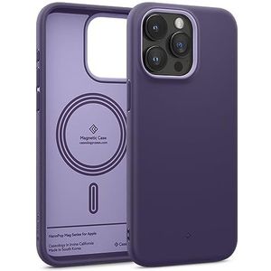 Caseology Nano Pop Mag Hoes compatibel met iPhone 15 Pro Max, magnetische beschermhoes, militaire kwaliteit met zijgreeppatroon, paars