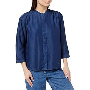 TOM TAILOR Dames blouse Clean Mid Stone Blue Denim, 10113, 10113 Clean Mid Stone Blue Denim