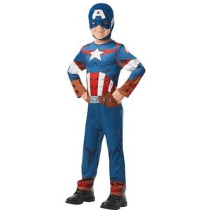 Rubie's - Officieel kostuum – Captain America Anime serie Marvel, kinderen, I-640832M, maat M 5 tot 6 jaar