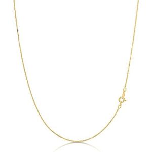 KEZEF Gouden ketting voor heren en dames - gouden kettingen zonder hanger - gouden ketting 585 - van zilver 925 - gouden ketting 1 mm - gouden sieraden - Venetiaanse ketting voor heren en dames - goud