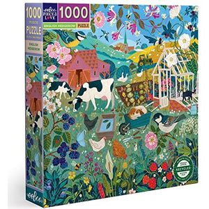 eeBoo 1000 stukjes – de Engelse bocage gerecycled karton – hoogwaardige puzzel voor volwassenen – PZTEHG