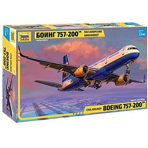 1:144 Zvezda 7032 Civil Airliner Boeing 757-200 Plane Plastic Modelbouwpakket
