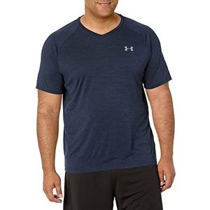 Under Armour Tech 2.0 T-shirt voor heren, korte mouwen, V-hals, Academisch blauw (408) /staal