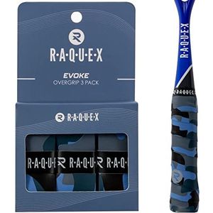 Raquex Evoke 3 stuks antislip tape voor tennisrackets, badminton en squash - donker camouflage