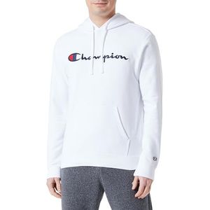 Champion Legacy Icons Heavy Spring Terry Sweatshirt met capuchon voor heren, Wit.