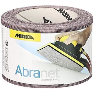 Mirka Abranet 545BI001613R Schuurrol net 75 mm x 10 m klittenband / korrel P600 / 1 rol / voor het schuren van hout, plamuur, verf, kunststof