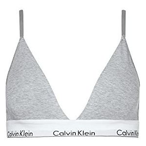 Calvin Klein Brede driehoekige beha voor dames, grijs.