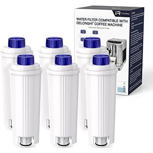 iRhodesy Longhi waterfilter voor Delonghi Dinamica Magnifica s ECAM DLSC002 filterpatronen, compatibel met ESAM, ETAM Series (6 stuks)