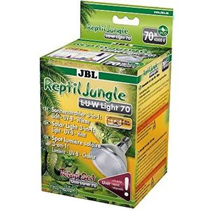 JBL ReptilJungle L-U-W 61896 breedstraler voor bosterraria, 75 W, E 27, aluminium