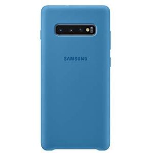 Samsung Galaxy S10+ zachte siliconen hoes, officiële Galaxy S10+ hoes met soft-touch siliconen afwerking, blauw