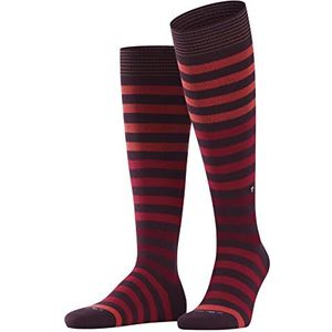 Burlington Blackpool Biologisch katoen, duurzaam, fantasiemotief, lang, 1 paar lange sokken voor heren (1 stuk), rood (Coralred 8006)