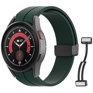 MoKo Bandje compatibel met Samsung Galaxy Watch 5 40/44 mm/5 Pro 45 mm/Watch 4 40/44 mm/4 Classic 42/46 mm, reservearmband voor sport met inklapbare magnetische gesp voor horloges, Agaat