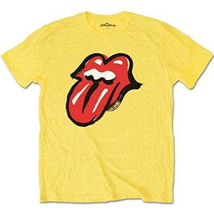 Rolling Stones T-shirt voor heren met opdruk ""Filter Tongue"", Geel.